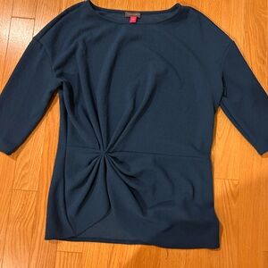 Vince Camuto Deep Blue Textured Top